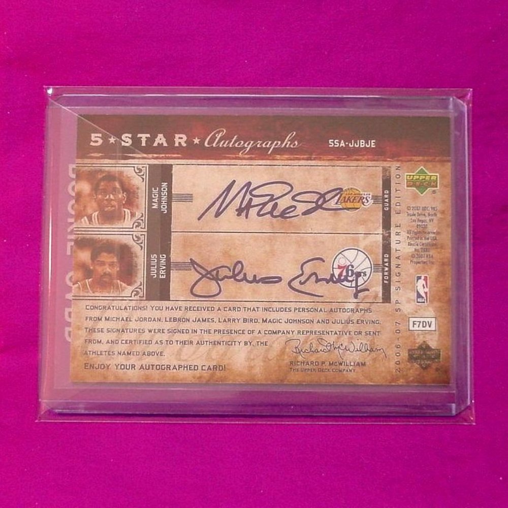 Five All Star NBA Autographs Reprint Card - Picture 2 of 2